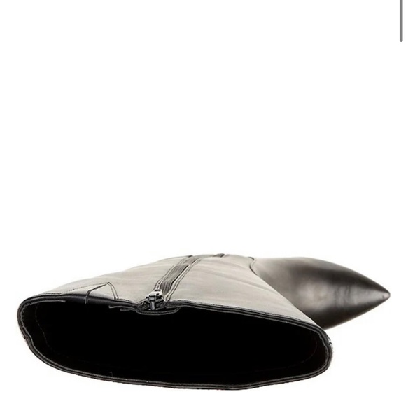 Black Knee High Leather Boots - Picture 4 of 4